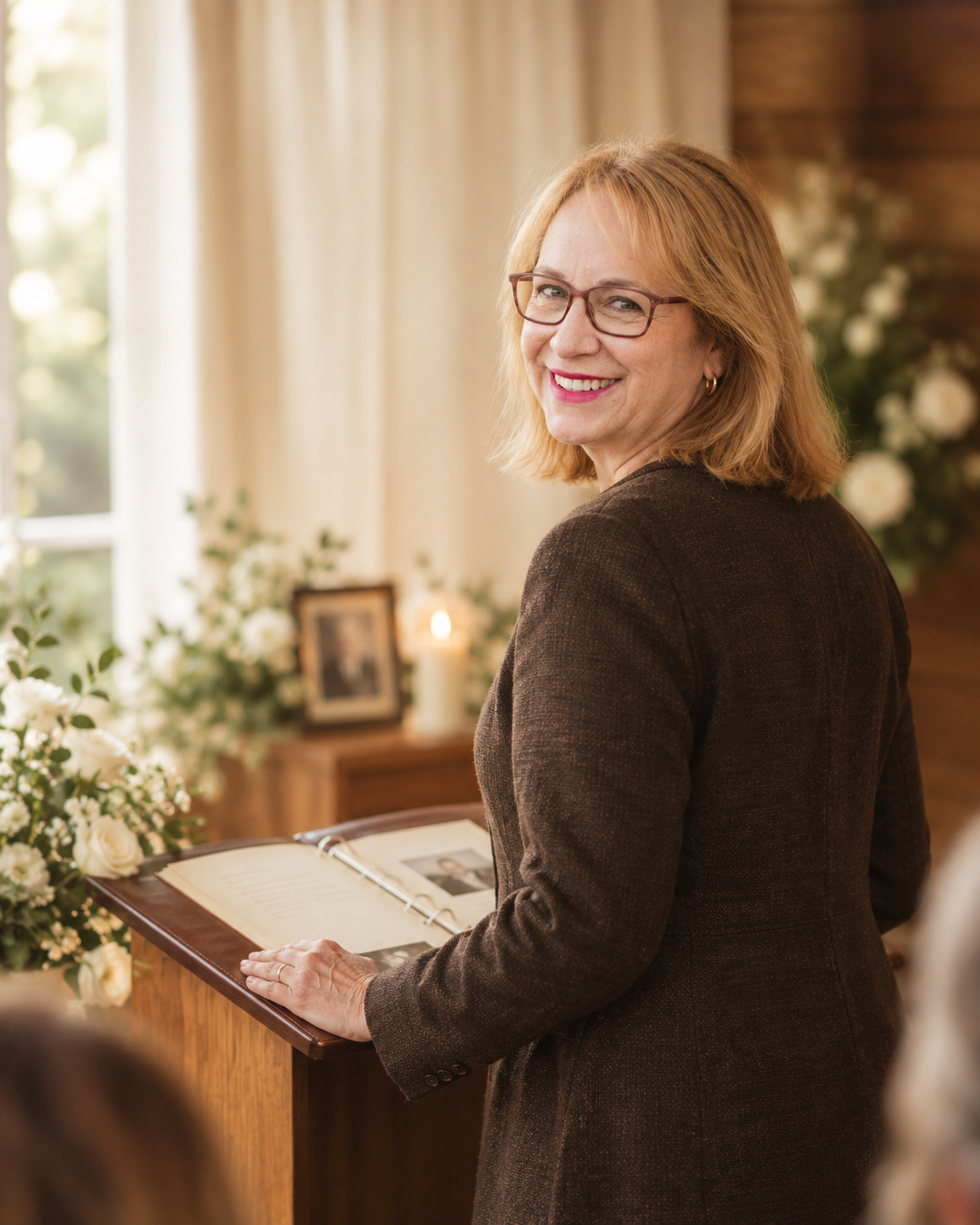 Annie Birch, independent funeral celebrant in Melbourne and Melton, providing compassionate ceremony direction and memorial support.